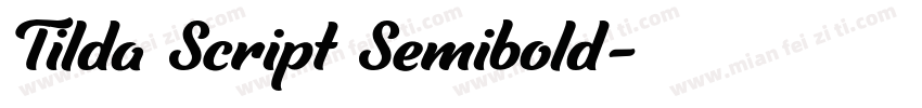 Tilda Script Semibold字体转换